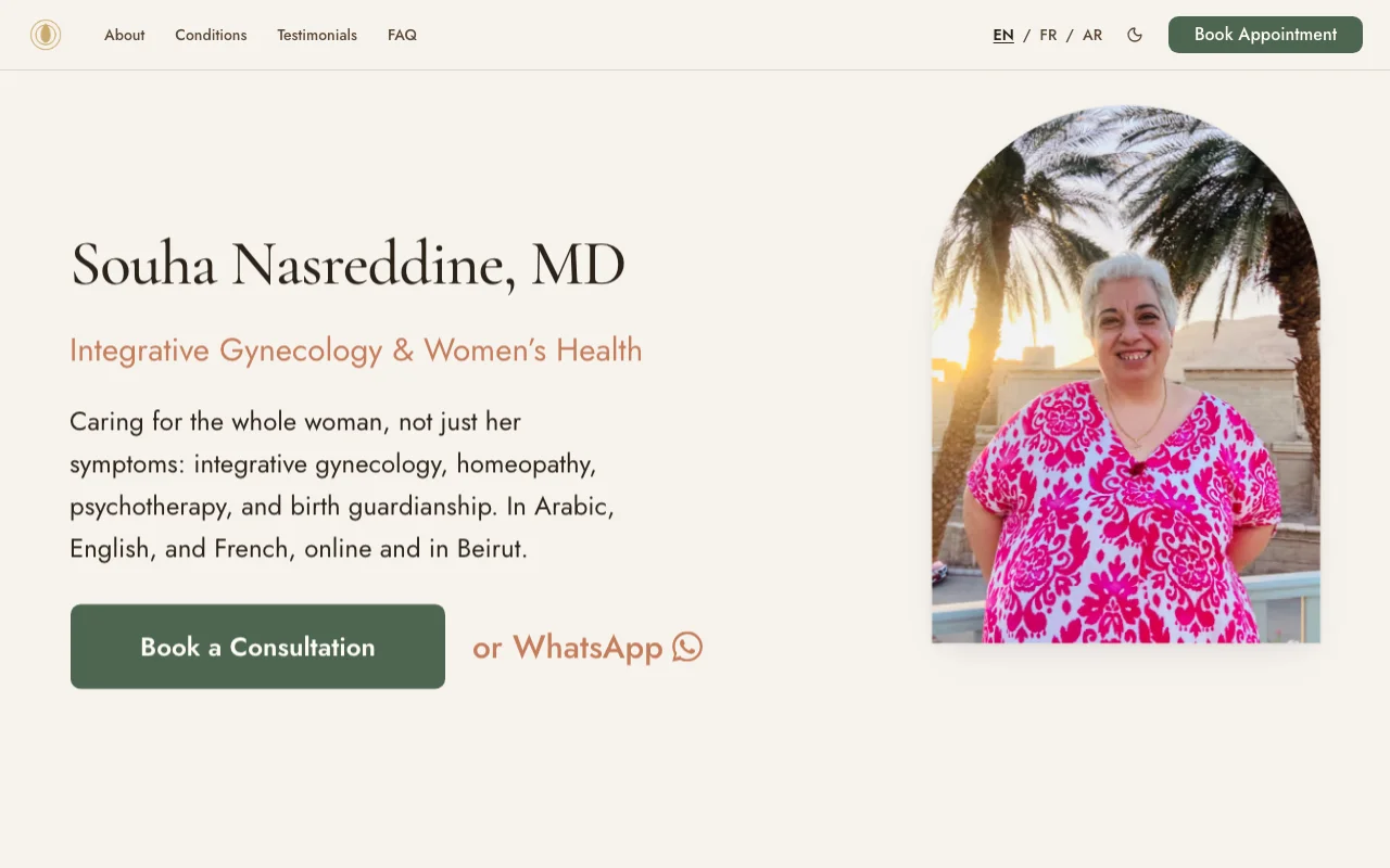 souhanasreddine.com homepage